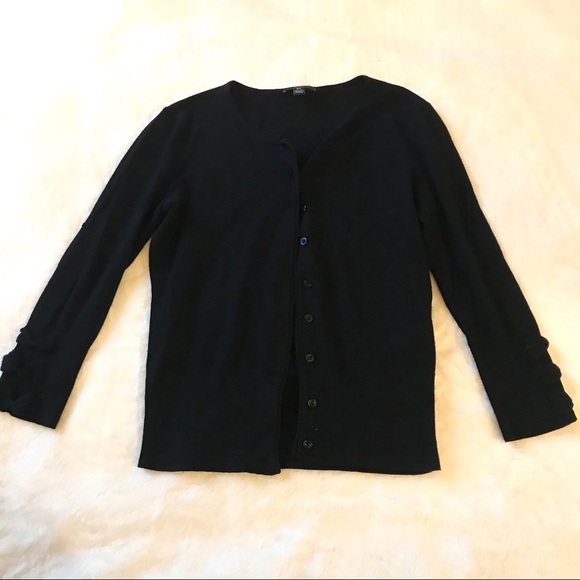 Black Cardigan with Bow Ties